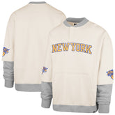 New York Knicks '47 Crossover Collection Trifecta Double Layered Fleece Sweatshirt - Cream outlet
