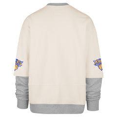 New York Knicks '47 Crossover Collection Trifecta Double Layered Fleece Sweatshirt - Cream outlet