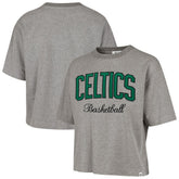 Boston Celtics '47 Women's Pivot Drop Needle Cropped T-Shirt - Gray for sale