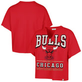 Chicago Bulls '47 Women's Elation Oversized Notch Neck T-Shirt sale - Red discount