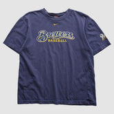 Milwaukee Brewers 2004 T-Shirt Navy Vintage