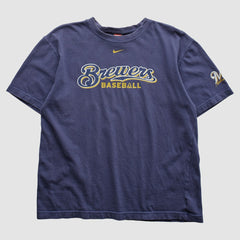 Milwaukee Brewers 2004 T-Shirt Navy Vintage