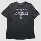 Colorado Rockies 2000s T-Shirt Black Vintage