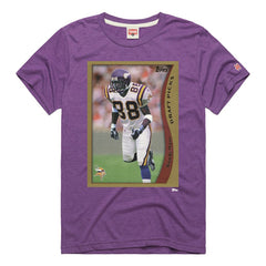 Randy Moss Minnesota Vikings Homage Unisex NFL Topps Trading Card Tri-Blend T-Shirt - Purple cheap