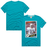 Dan Marino Miami Dolphins Homage Unisex NFL Topps Trading Card Tri-Blend T-Shirt - Aqua sale