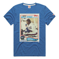 Lawrence Taylor New York Giants Homage Unisex NFL Topps Trading Card Tri-Blend T-Shirt - Royal cheap