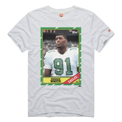 Reggie White Philadelphia Eagles Homage Unisex NFL Topps Trading Card Tri-Blend T-Shirt - Gray sale