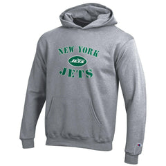 New York Jets Champion Youth Powerblend Fleece Hoodie - Gray outlet