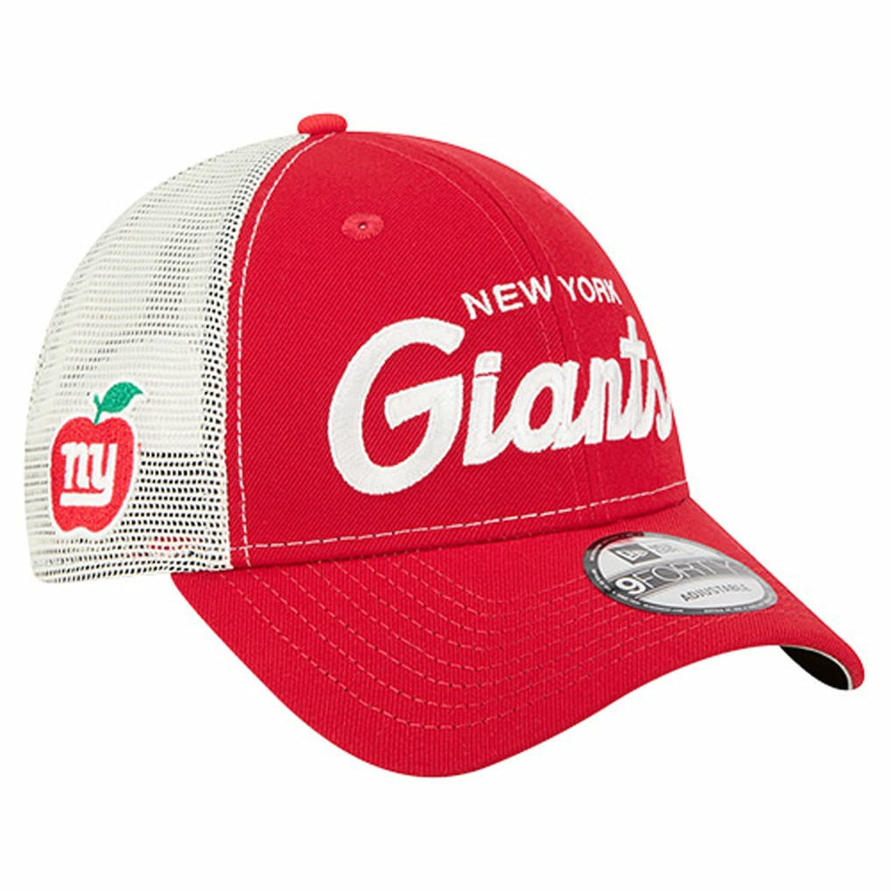 New York Giants New Era Apple Trucker 9FORTY Adjustable Hat - Red online