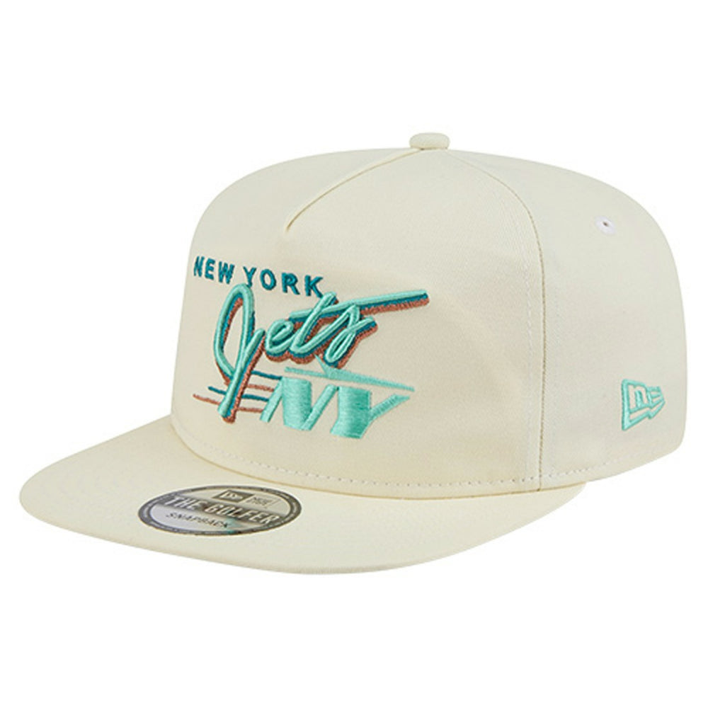 New York Jets New Era Liberty Golfer Adjustable Hat - Cream online