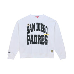 San Diego Padres Women's Oversized Cooperstown Sweatshirt White