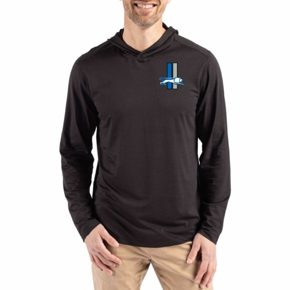 Detroit Lions Cutter & Buck Coastline Epic Comfort Eco Recycled Long Sleeve Hoodie T-Shirt - Black on sale