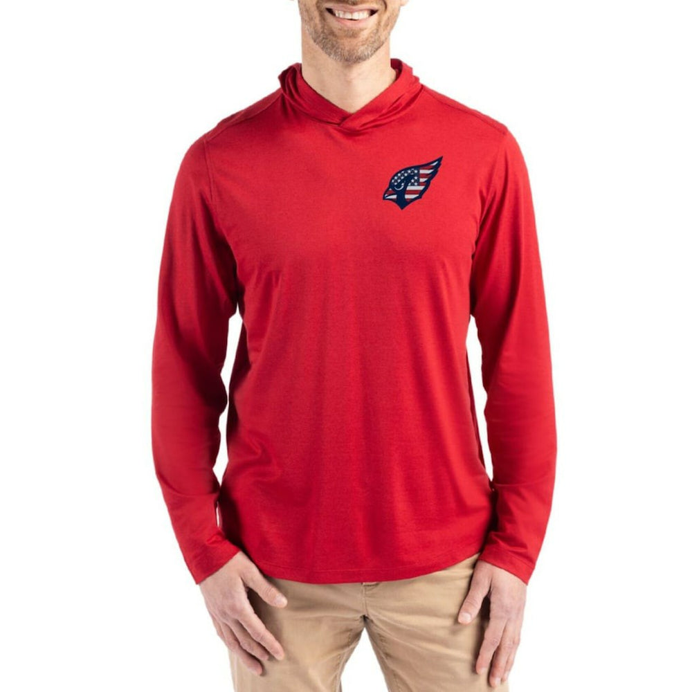 Arizona Cardinals Cutter & Buck Americana Coastline Epic Comfort Eco Recycled Long Sleeve Hoodie T-Shirt - Cardinal cheap
