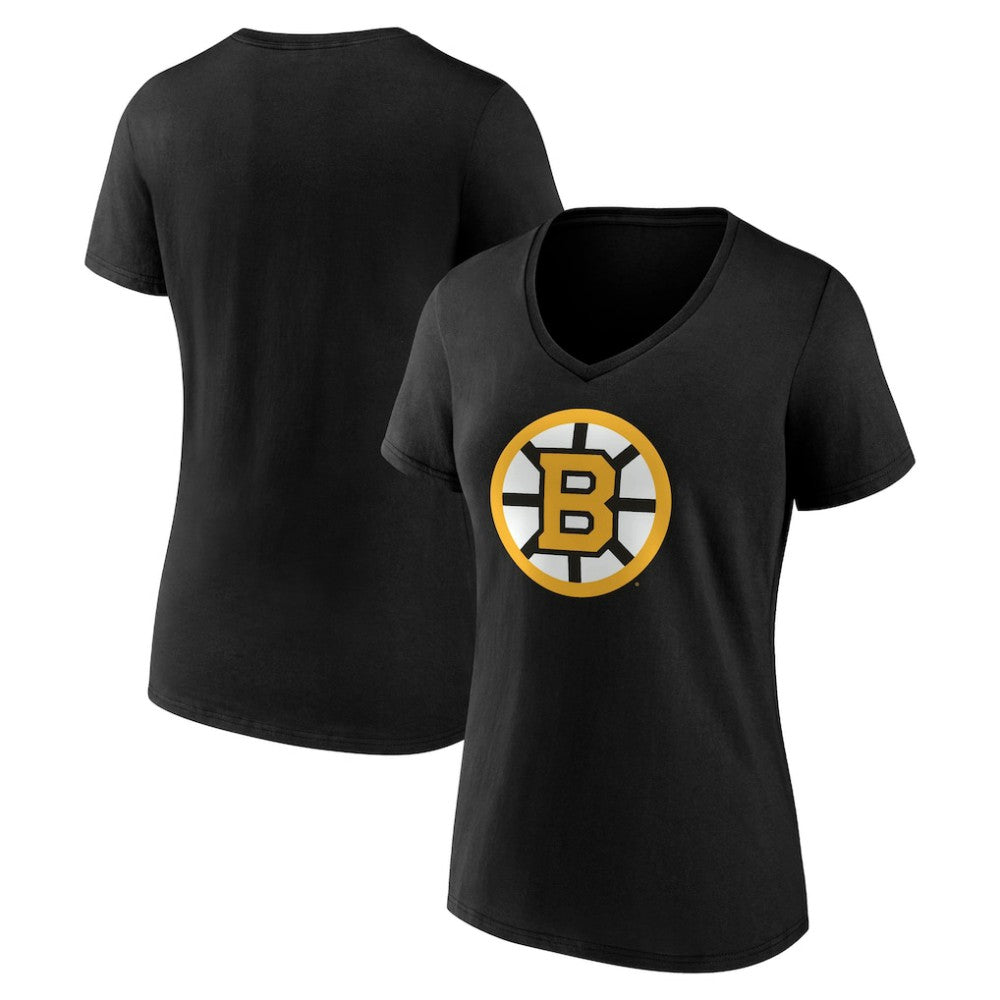 Boston Bruins Women's Essential V-Neck T-Shirt - Black T-shirts