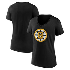 Boston Bruins Women's Essential V-Neck T-Shirt - Black T-shirts