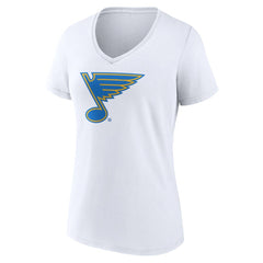 St. Louis Blues Women's Essential V-Neck T-Shirt - White T-shirts