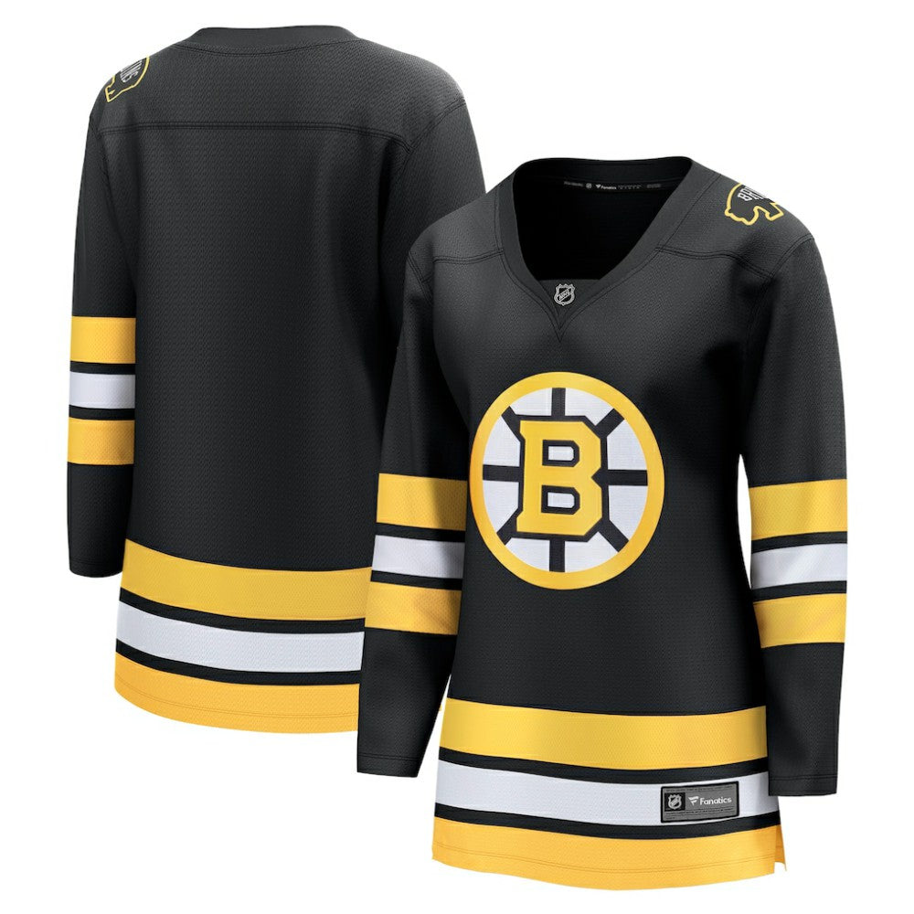 Boston Bruins Fanatics Women's Anniversary Home Breakaway Jersey - Black Jerseys
