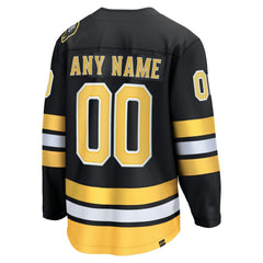 Boston Bruins Fanatics Home Breakaway Custom Jersey - Black Jerseys