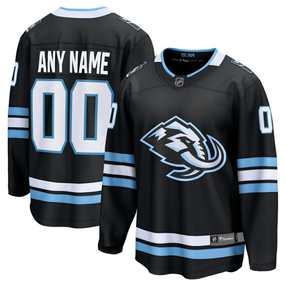 Utah Mammoth Fanatics Home Breakaway Custom Jersey - Black Jerseys