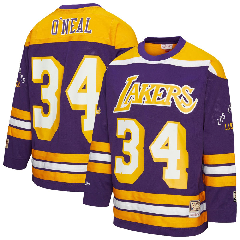 Shaquille O'Neal Los Angeles Lakers Unisex Maxxed Out Fashion Hockey Jersey - Purple discount