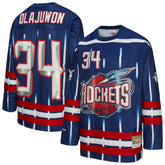 Hakeem Olajuwon Houston Rockets Unisex Maxxed Out Fashion Hockey Jersey - Navy for sale