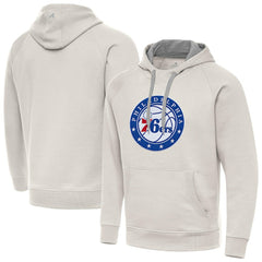 Philadelphia 76ers Antigua Big Logo Victory Pullover Hoodie - Cream online