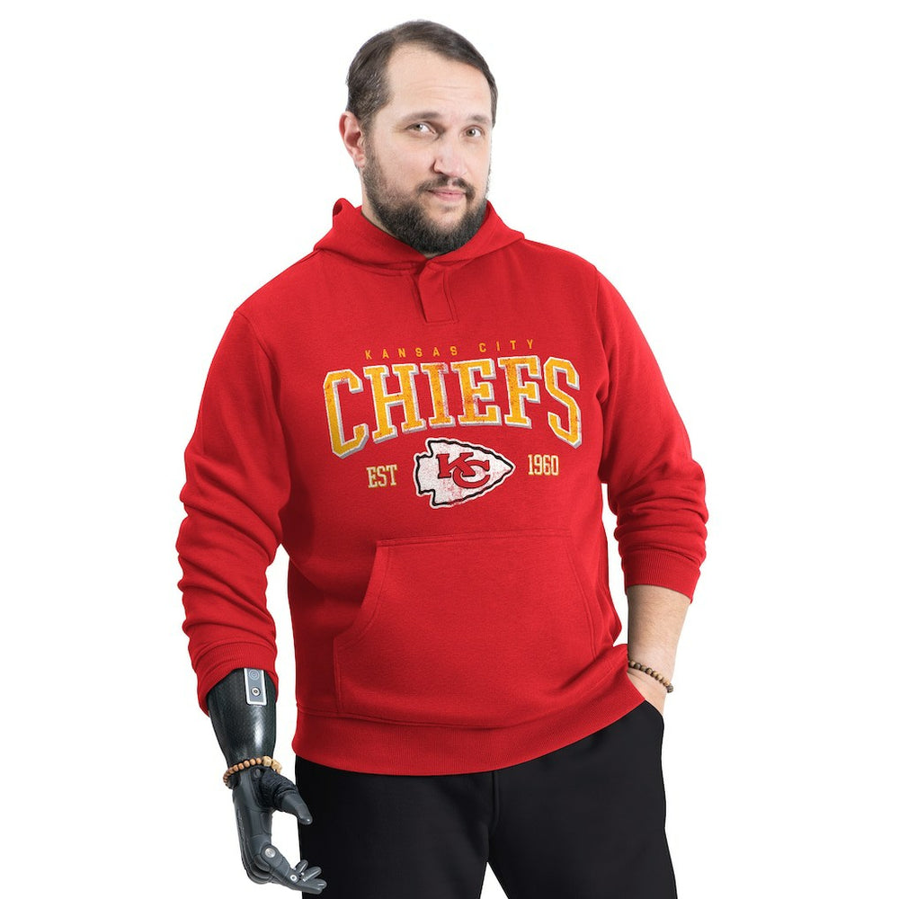 Kansas City Chiefs G-III Sports by Carl Banks Adaptive Team Spirit Graphic Fleece Pullover Hoodie - Red on sale