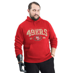 San Francisco 49ers G-III Sports by Carl Banks Adaptive Team Spirit Graphic Fleece Pullover Hoodie - Scarlet for sale