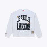 Los Angeles Lakers Women's Lightweight Block Letter Sweatshirt - White for sale