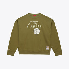 Boston Celtics Women's Lightweight Script Sweatshirt - Olive shop