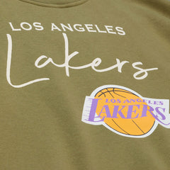 Los Angeles Lakers Women's Lightweight Script Sweatshirt - Olive outlet