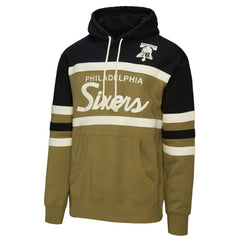 Philadelphia 76ers Double Clutch Head Coach Hoodie - Olive on sale