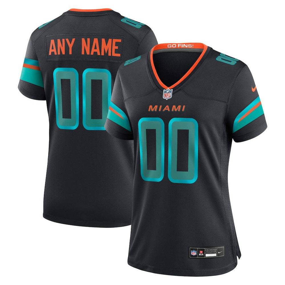 Miami Dolphins Women's 2025 Rivalries Collection Custom Game Jersey - Pitch Blue outlet