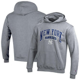 New York Yankees Champion Youth Powerblend Fleece Hoodie Gray