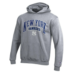 New York Yankees Champion Youth Powerblend Fleece Hoodie Gray