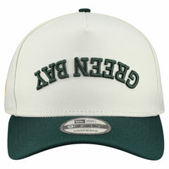 Green Bay Packers New Era Upside Down 9FIFTY A-Frame Snapback Hat - Cream for sale