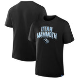 Utah Mammoth Profile Male Adult Big & Tall Short Sleeve T-Shirt - Black T-shirts