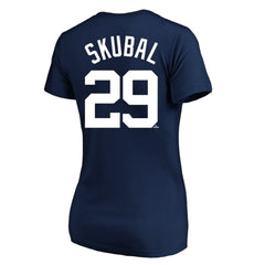 Tarik Skubal Detroit Tigers Profile Women's Plus Size Name & Number V-Neck T-Shirt Navy