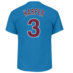Bryce Harper Philadelphia Phillies Profile Big & Tall Player Name & Number T-Shirt Light Blue