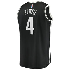 Drake Powell Brooklyn Nets Fast Break Replica Jersey - Black - Icon Edition sale