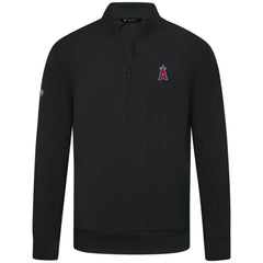 Los Angeles Angels Levelwear Upright Insignia Tri-Blend Quarter-Zip Pullover Black