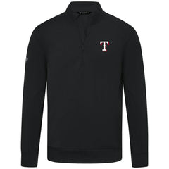 Texas Rangers Levelwear Upright Insignia Tri-Blend Quarter-Zip Pullover Black