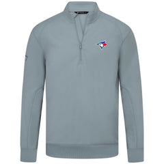 Toronto Blue Jays Levelwear Upright Insignia Tri-Blend Quarter-Zip Pullover Gray