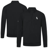 Chicago White Sox Levelwear Upright Insignia Tri-Blend Quarter-Zip Pullover Black