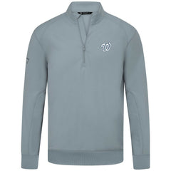 Washington Nationals Levelwear Upright Insignia Tri-Blend Quarter-Zip Pullover Gray