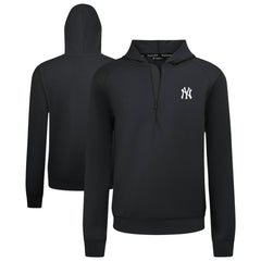 New York Yankees Levelwear Technic Insignia Quarter-Zip Hoodie Black