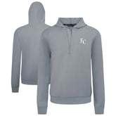Kansas City Royals Levelwear Technic Insignia Quarter-Zip Hoodie Gray