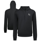 Kansas City Royals Levelwear Technic Insignia Quarter-Zip Hoodie Black