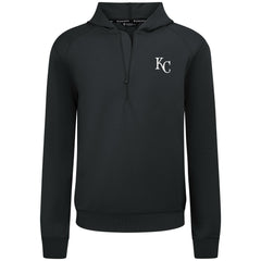 Kansas City Royals Levelwear Technic Insignia Quarter-Zip Hoodie Black