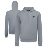 Miami Marlins Levelwear Technic Insignia Quarter-Zip Hoodie Gray